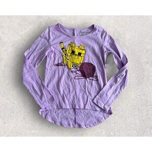 MINECRAFT Girls Purple Long Sleeve Shirt Size Small (6/6X) NEW NWOT